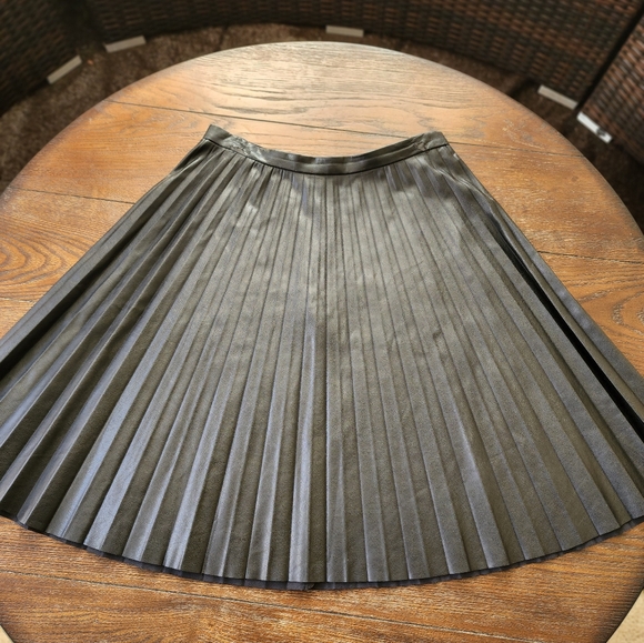Calvin Klein Dresses & Skirts - Calvin Klein Faux Leather Pleated Skirt size 4